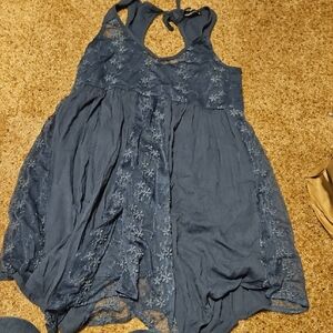 Abercrombie & Fitch Navy Lace Detailed Dress